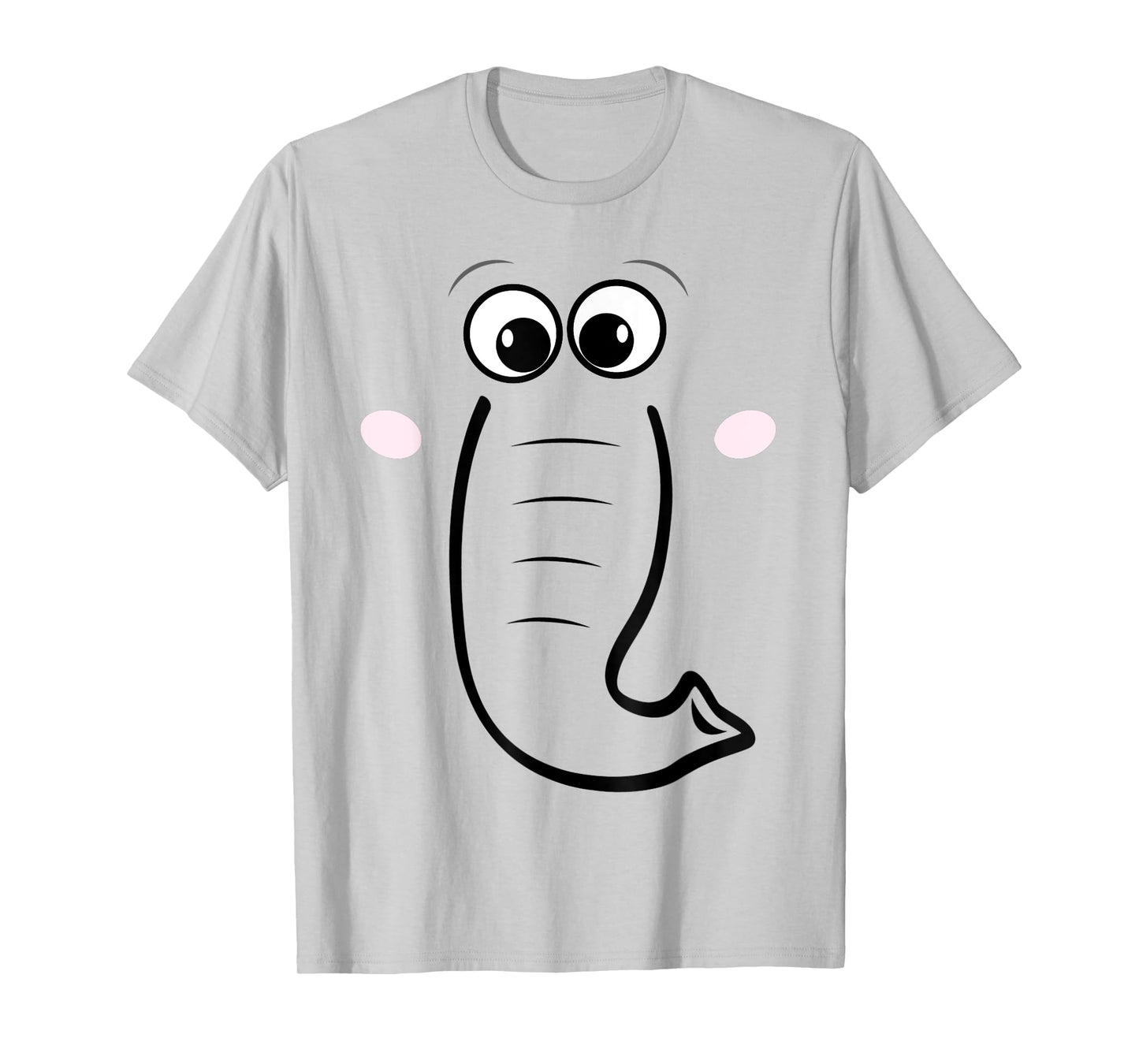 Elephant Face, Cartoon Style, Easy Halloween Costume T-Shirt