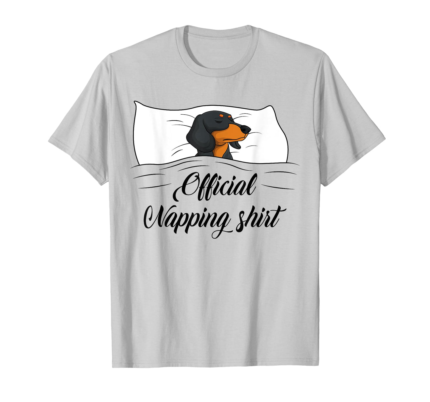 Sleeping Dachshund Pyjamas Dog Lover Gift Official Napping T-Shirt