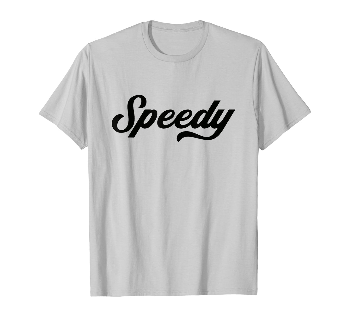 Funny Running Gifts Speedy T-Shirt, Unisex-Adults, Blue, Small, Short Sleeve, Letter Print
