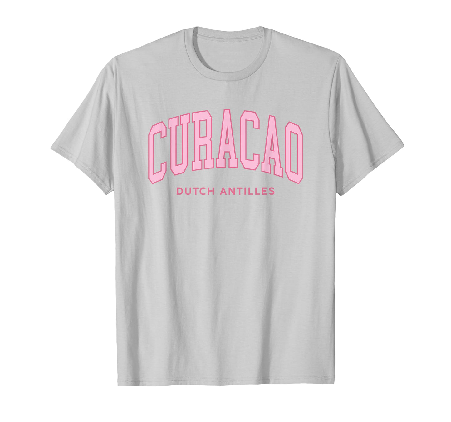 Vintage Curacao Pink Retro Preppy Throwback Womens Souvenir T-Shirt