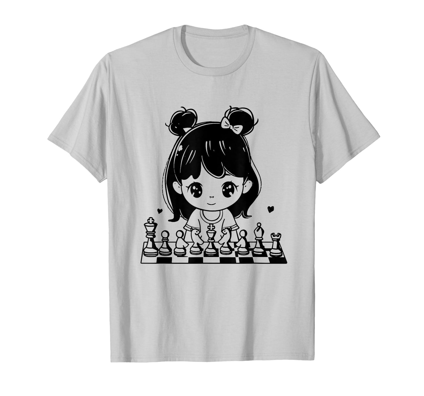 Chess Girl Cartoon Style Tabletop Games T-Shirt
