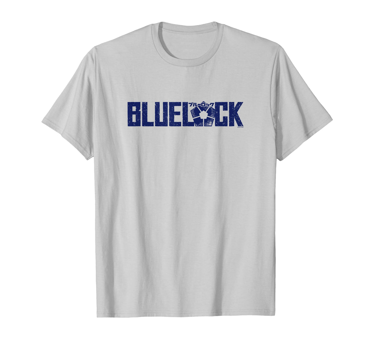 Blue Lock Official Epic Blue Bold Distressed Big Chest Logo T-Shirt