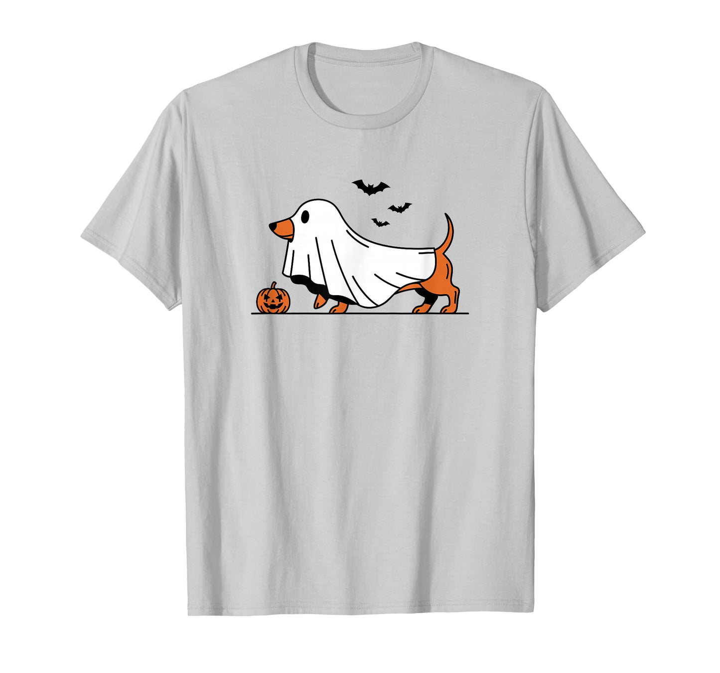Dachshund Ghost Funny Wiener Dog Halloween Costume T-Shirt