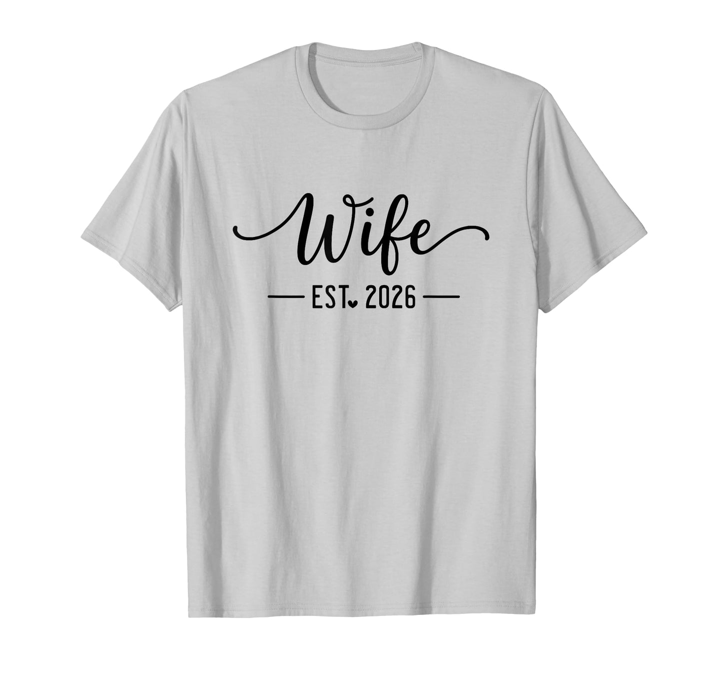 Wife Est 2026 and Husband Just Married Honeymoon Wedding T-Shirt