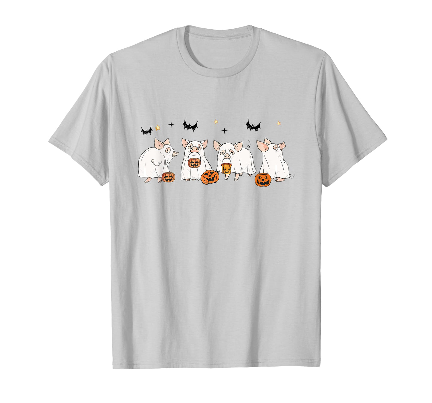 Happy Halloween Pig Ghost Spooky Season Pig Lover Pigs Farm T-Shirt