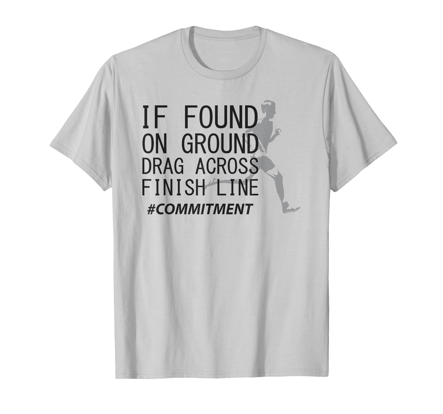 Drag across finish line cross country runner funny gift T-Shirt
