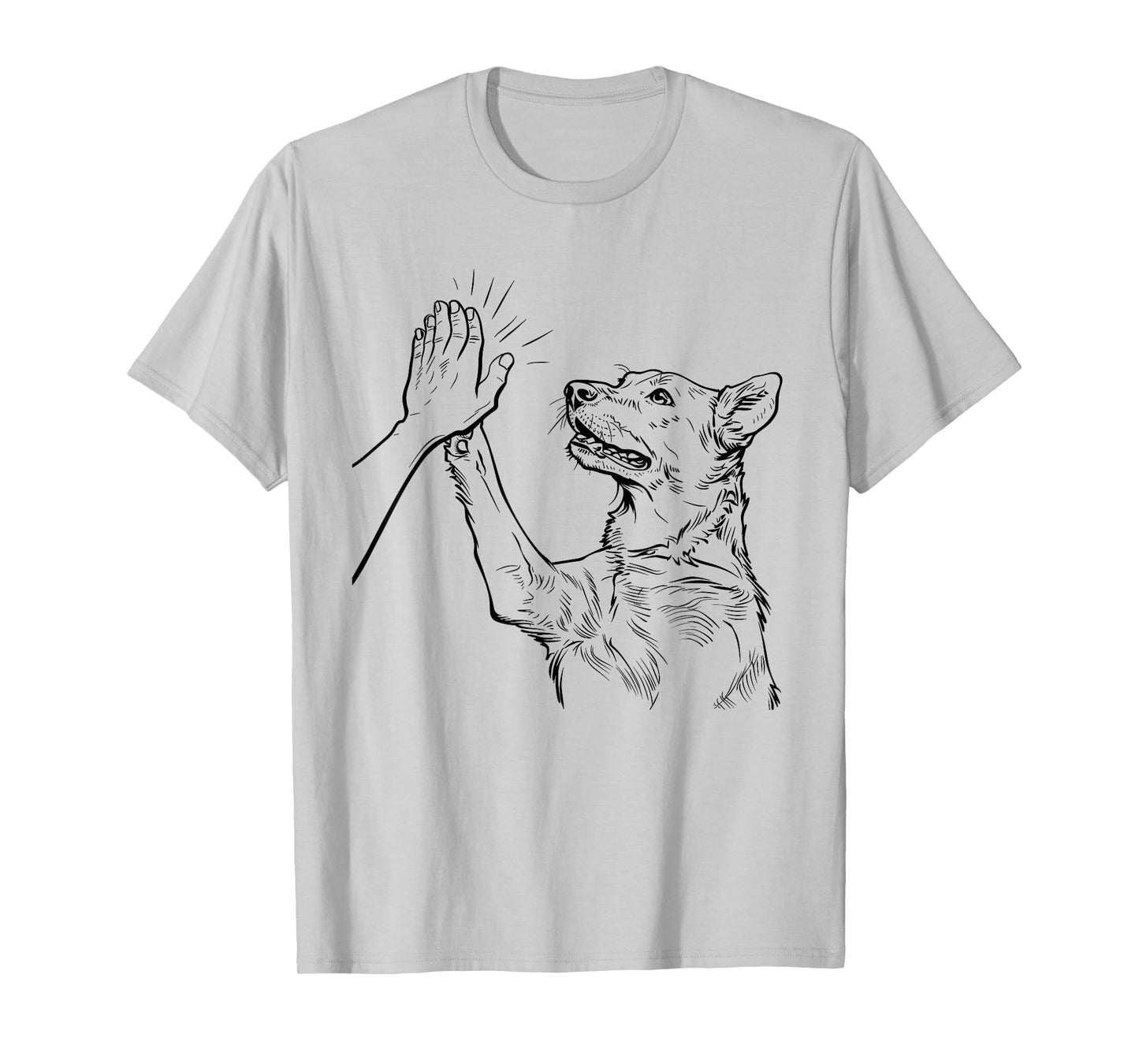 Funny Dog Dad Fathers Day Best Daddy Ever Hand T-Shirt for Men