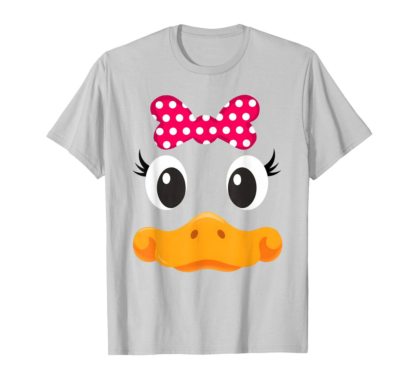 Yellow Duck Face Halloween Animal Costume Coquette Bow Girl T-Shirt