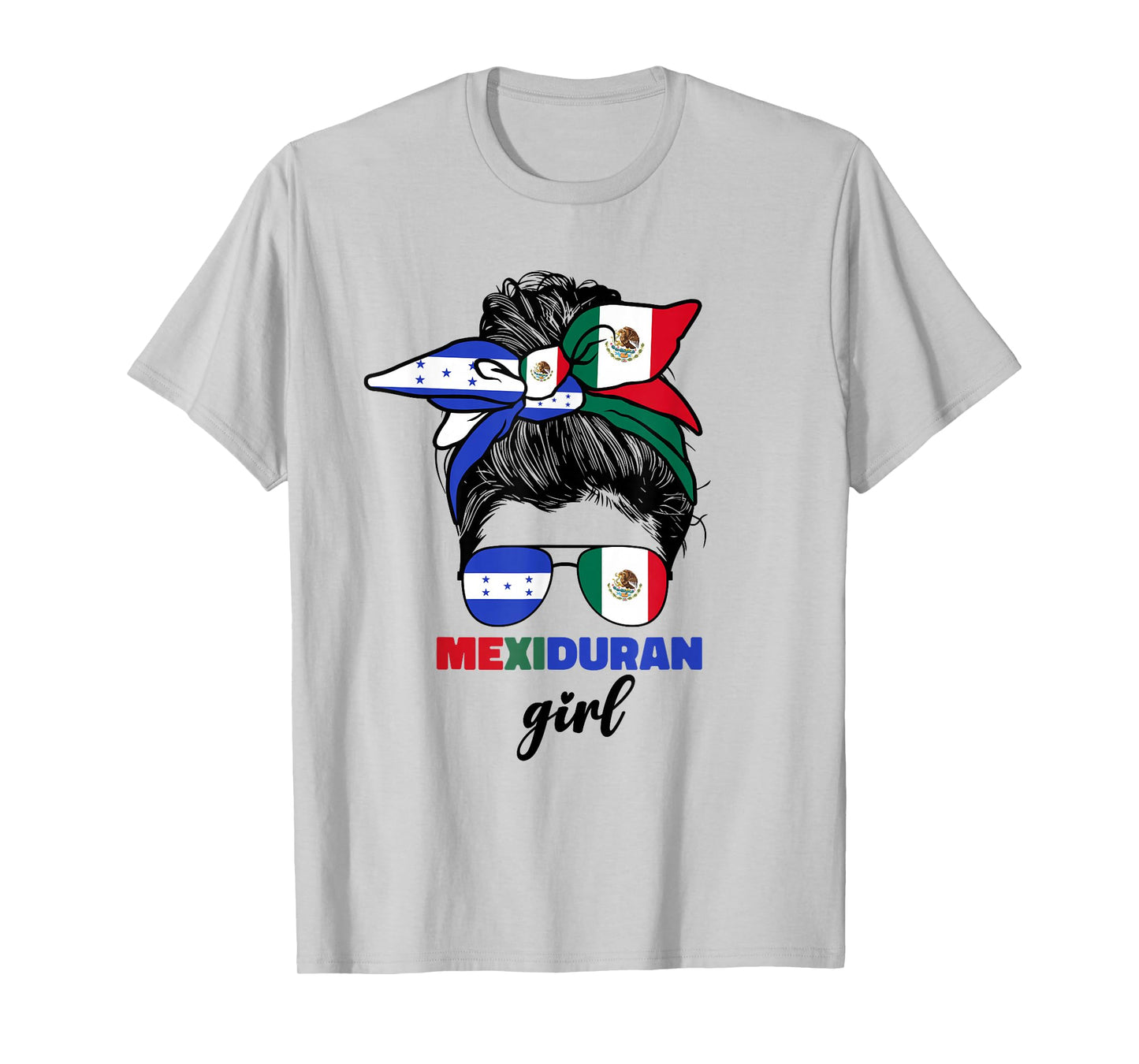 Womens Half Mexican And Honduran Mexico Honduras Flag Girl T-Shirt
