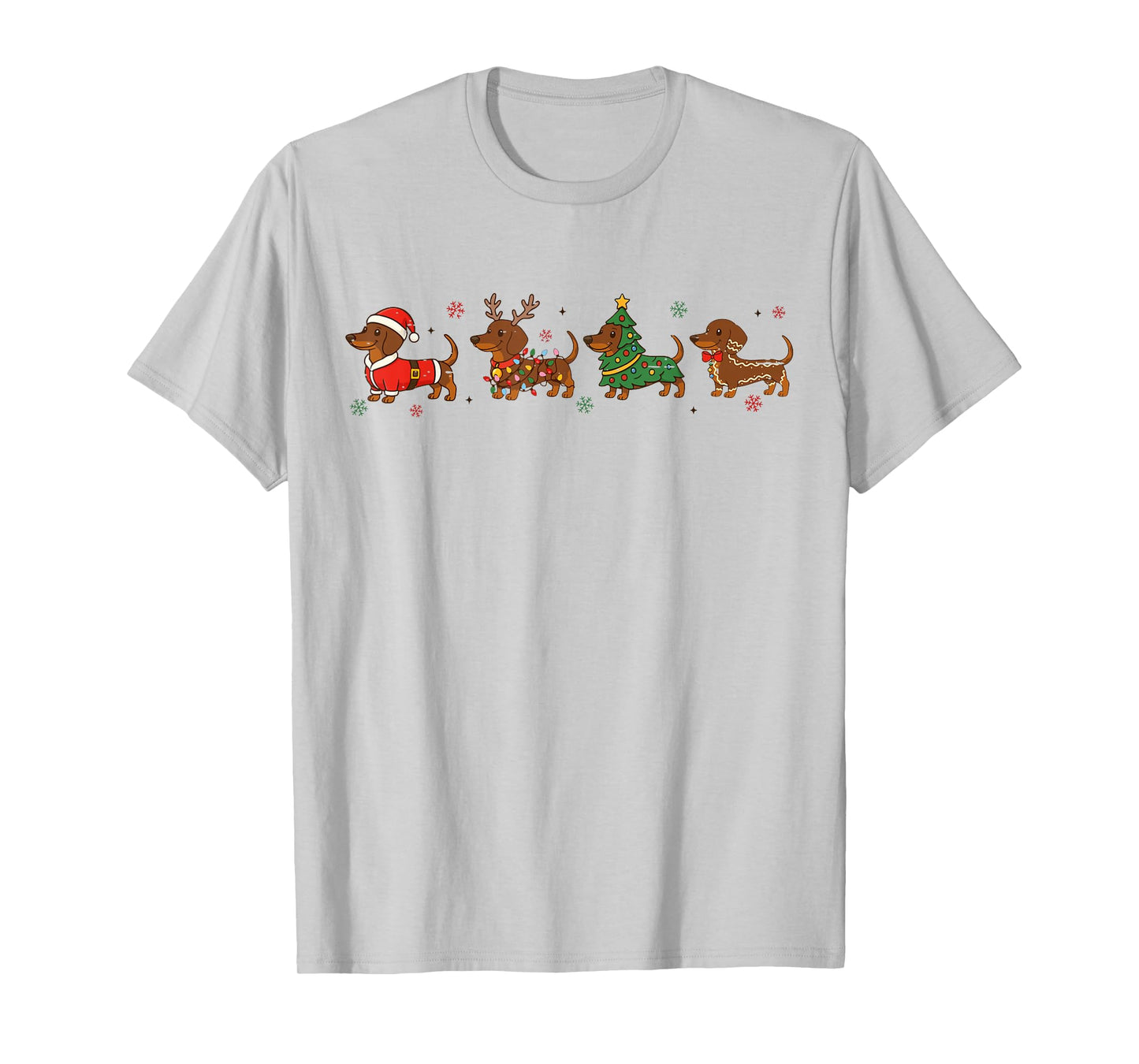 Funny Weenie Dog Dachshund Christmas Cute Merry Xmas Holiday T-Shirt