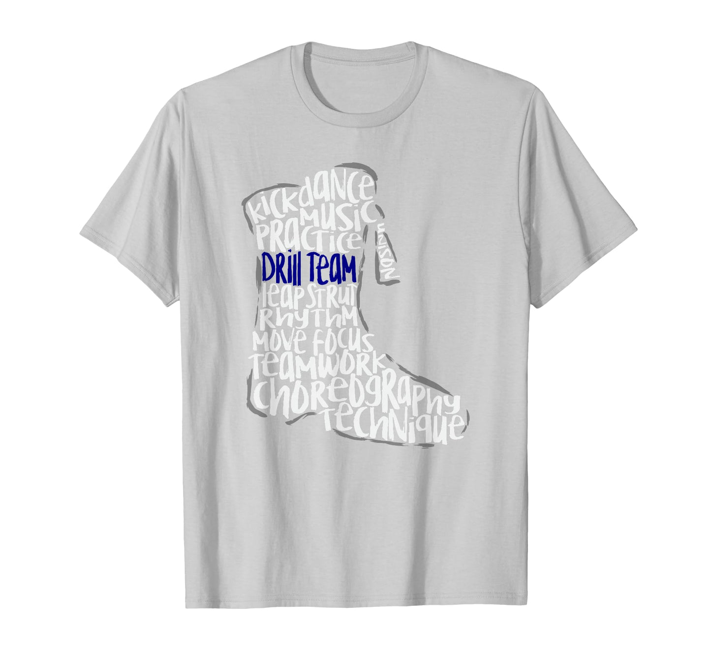 Drill Team Marching Band Word Cloud Art T-Shirt