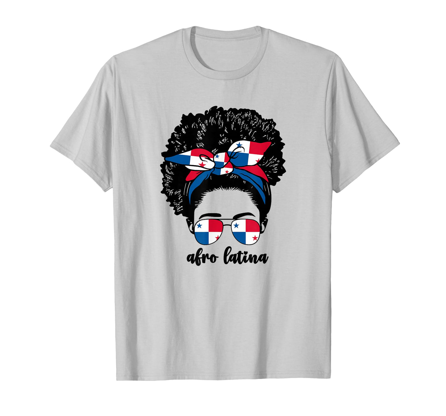 Black Afro Latina Panamanian Girl Women Panama Flag Panameña T-Shirt