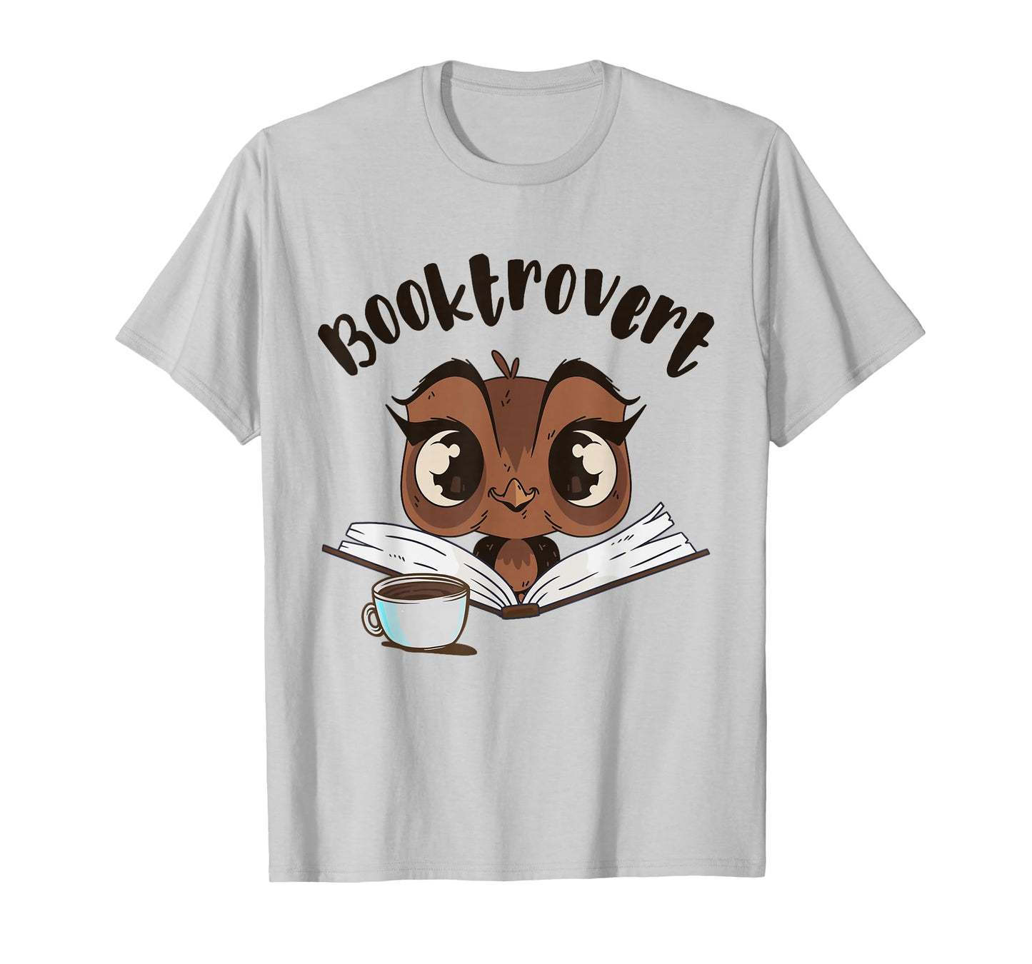 Booktrovert owl with Book and Coffee T-Shirt