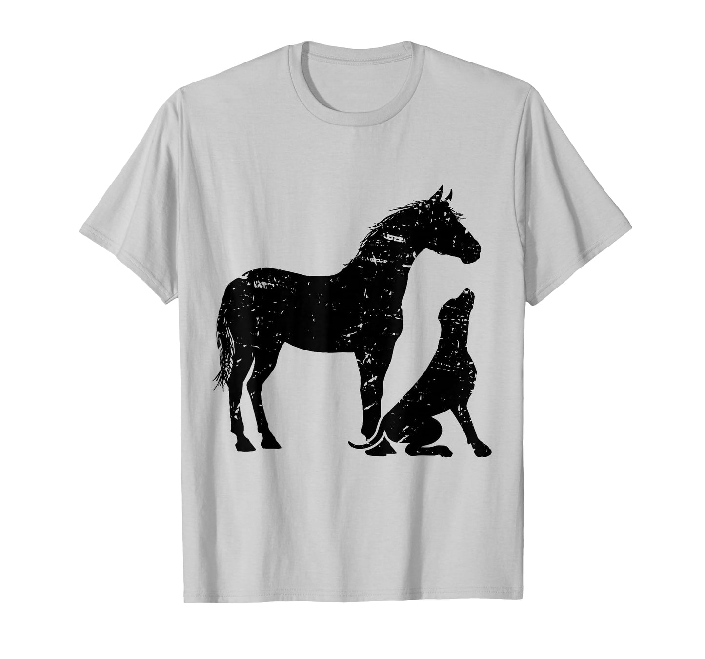 Horse And Dog Silhouette Love Harmony T-Shirt