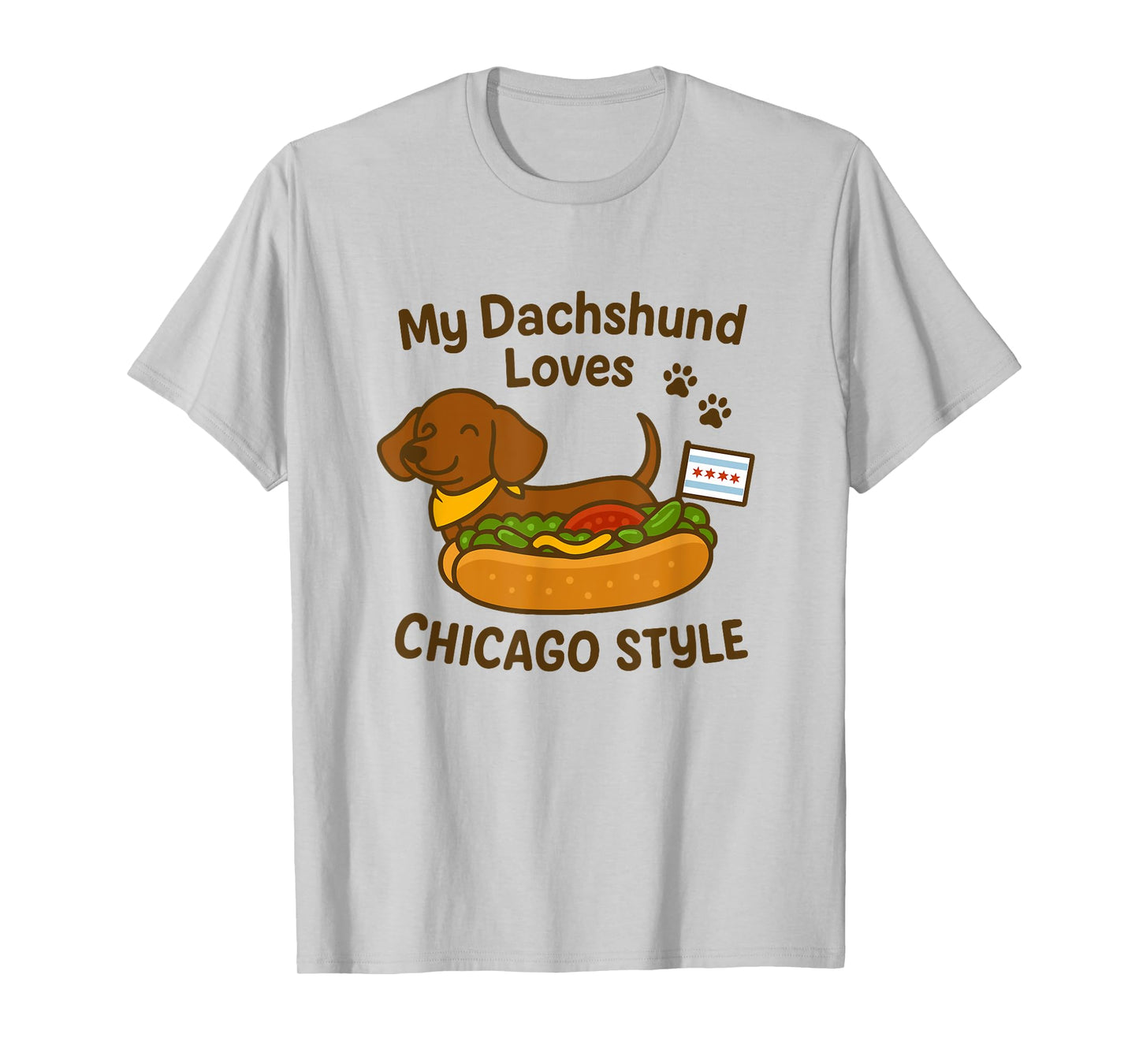 Funny Dachshund Chicago Style Hot Dog T-Shirt