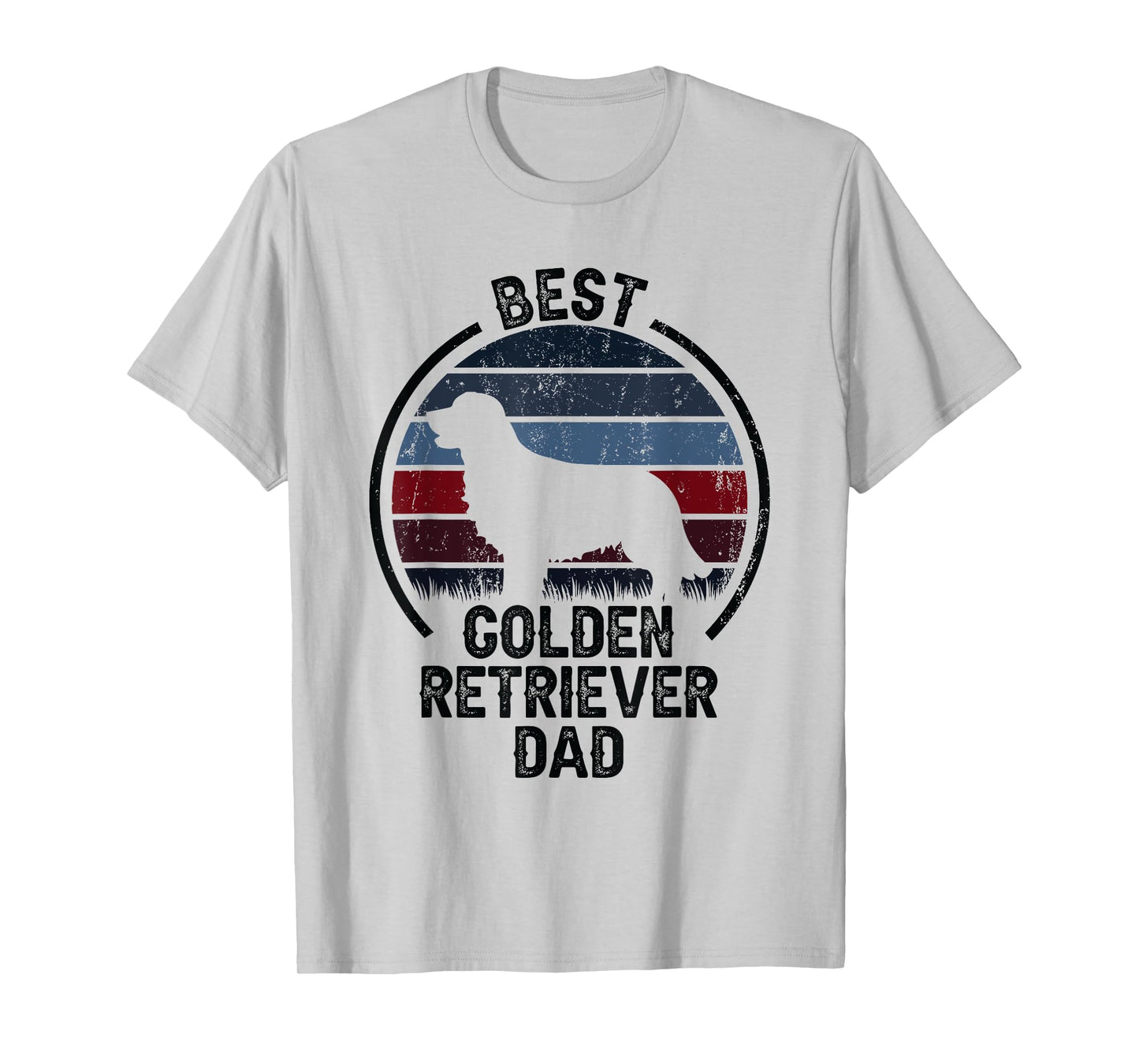 Best Dog Father Dad - Vintage Golden Retriever T-Shirt