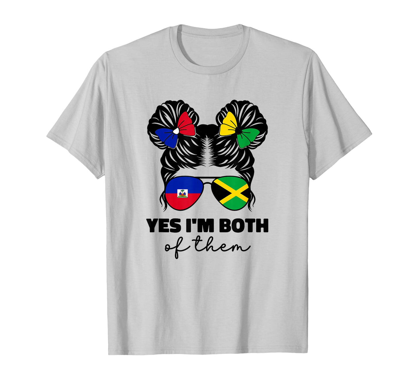 Half Jamaican Haitian Jamaica Flag Haiti Ayiti Kids Girls T-Shirt
