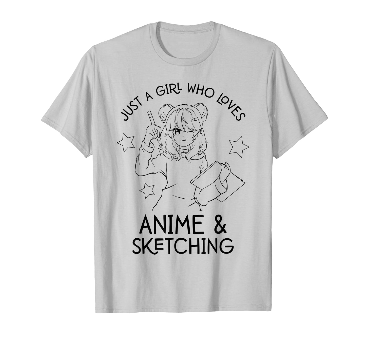 Just A Girl Who Loves Anime and Sketching Drawing Art T-Shirt