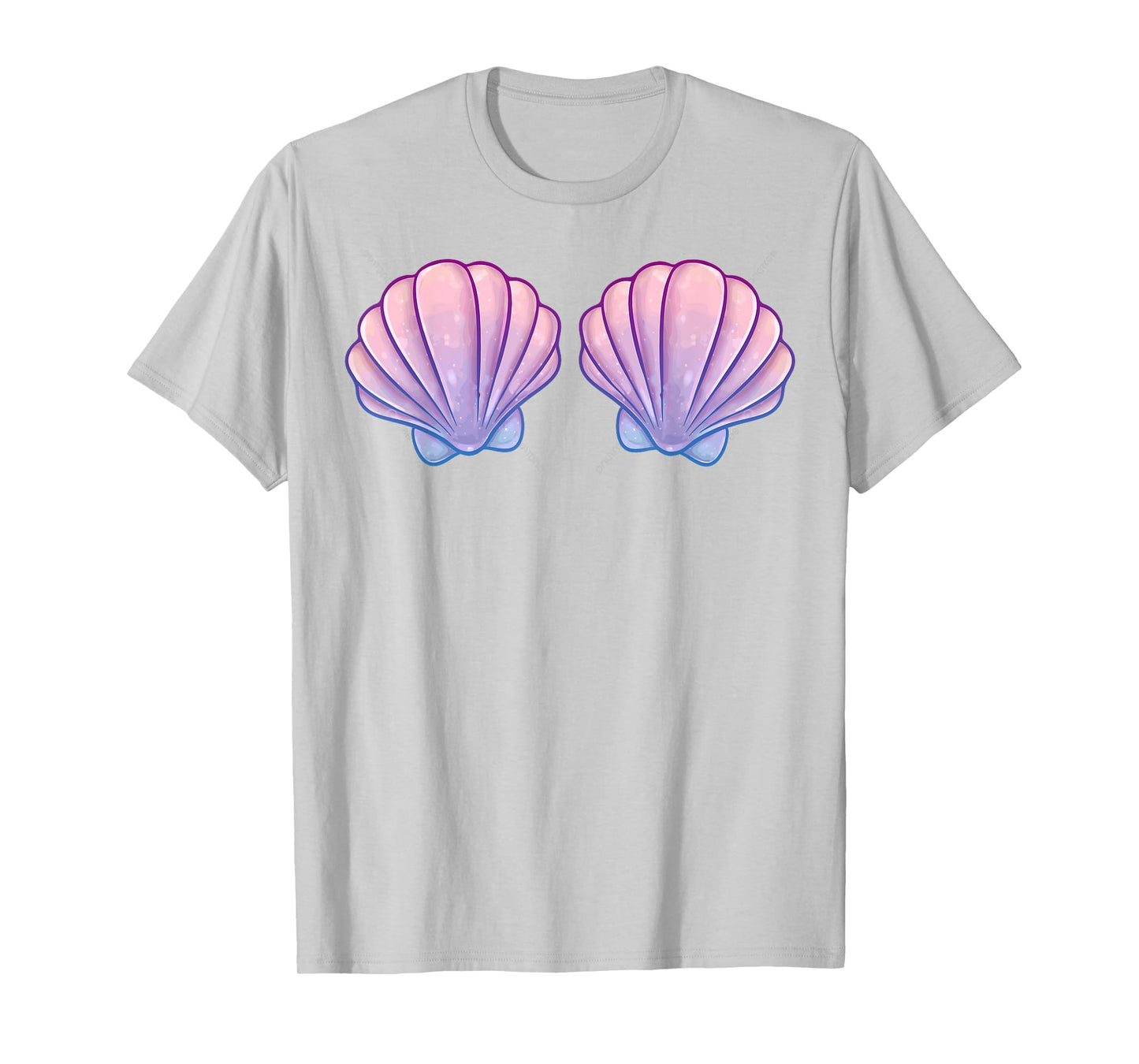 Mermaid Shell Bra Costume Womens Girls Halloween Birthday T-Shirt