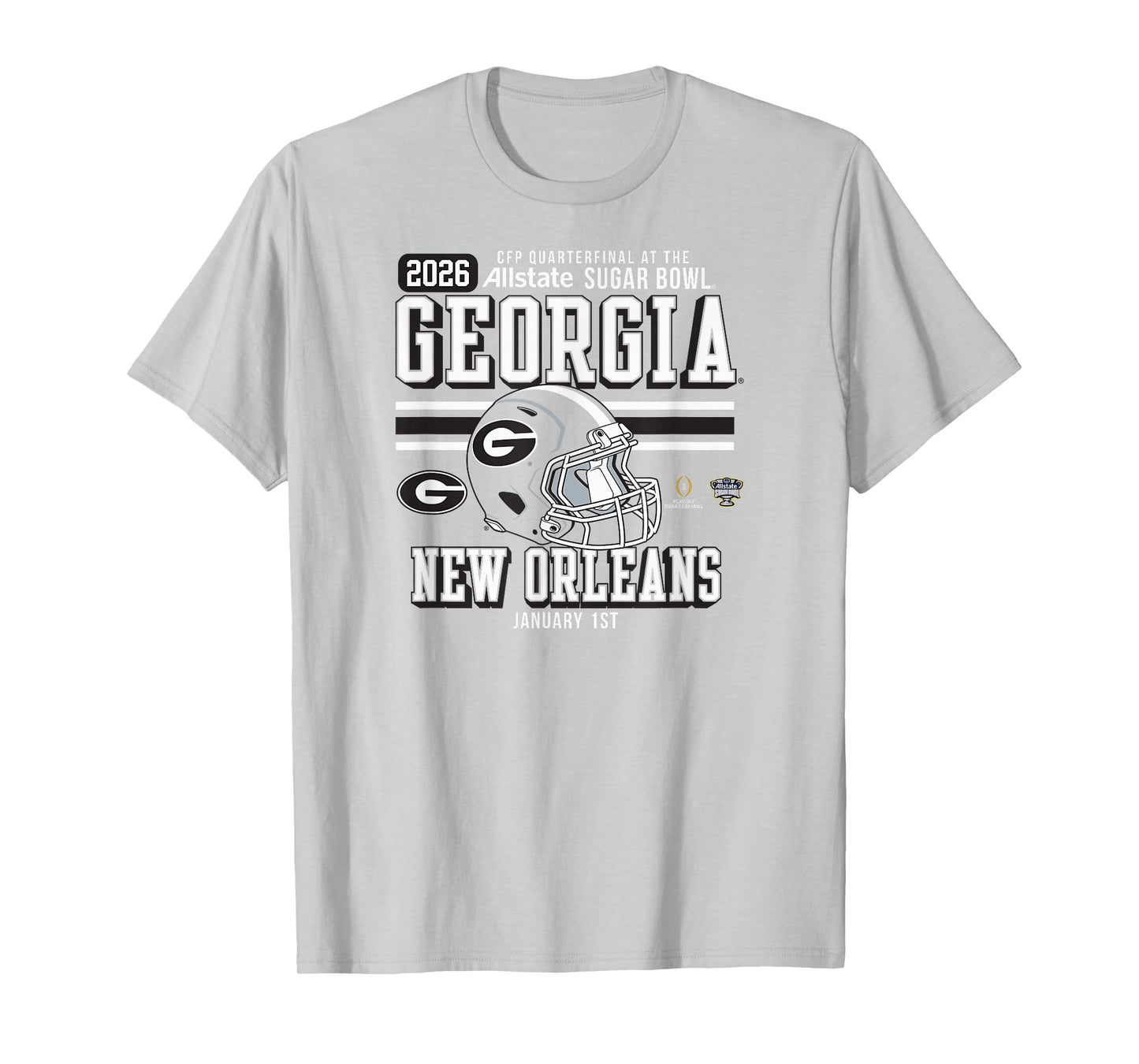 Georgia Bulldogs Sugar Bowl CFP Quarterfinal 2025-2026 Red T-Shirt