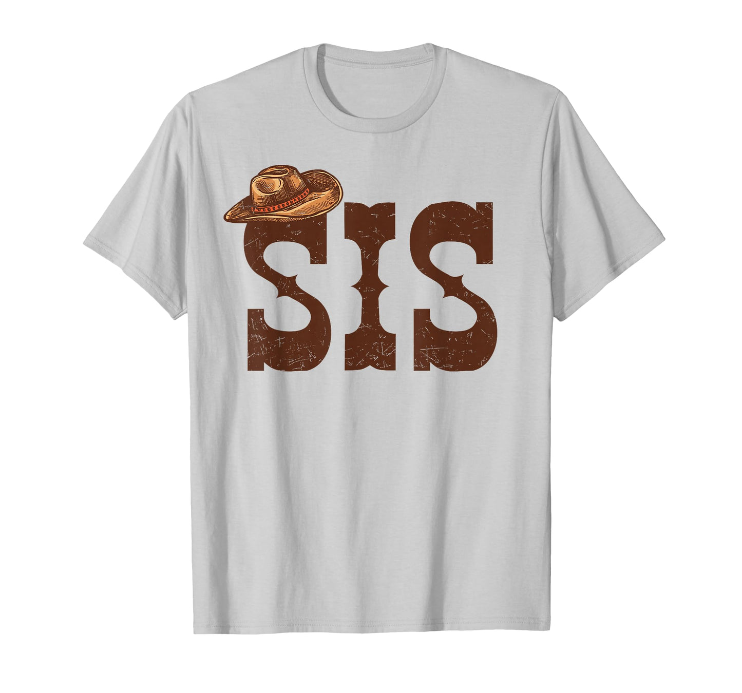 Sis Sister Western Family Matching Birthday Cowboy Cowgirl T-Shirt