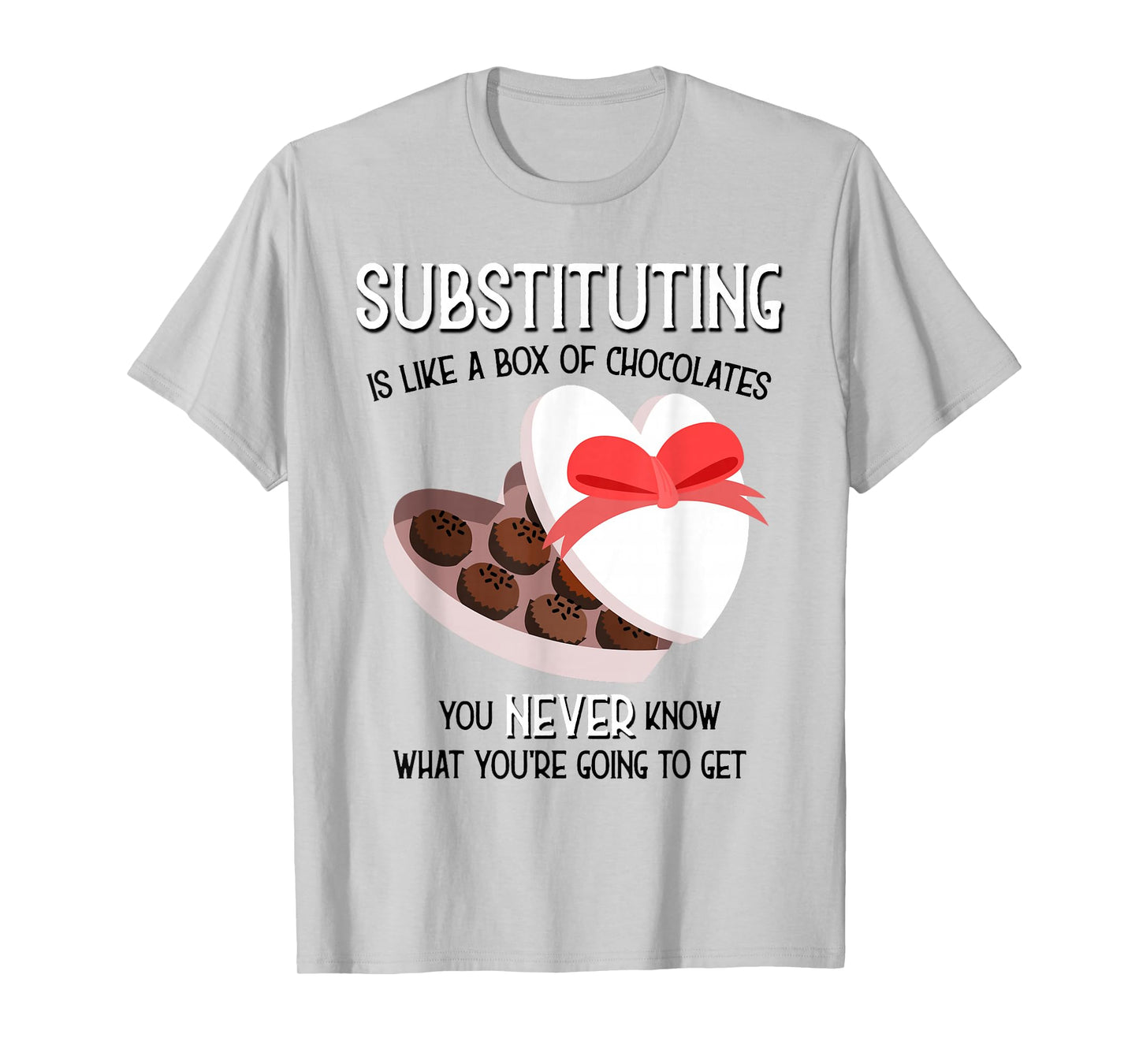 Substitute School Teacher T shirt Valentine s Day Gift T-Shirt for Men Women