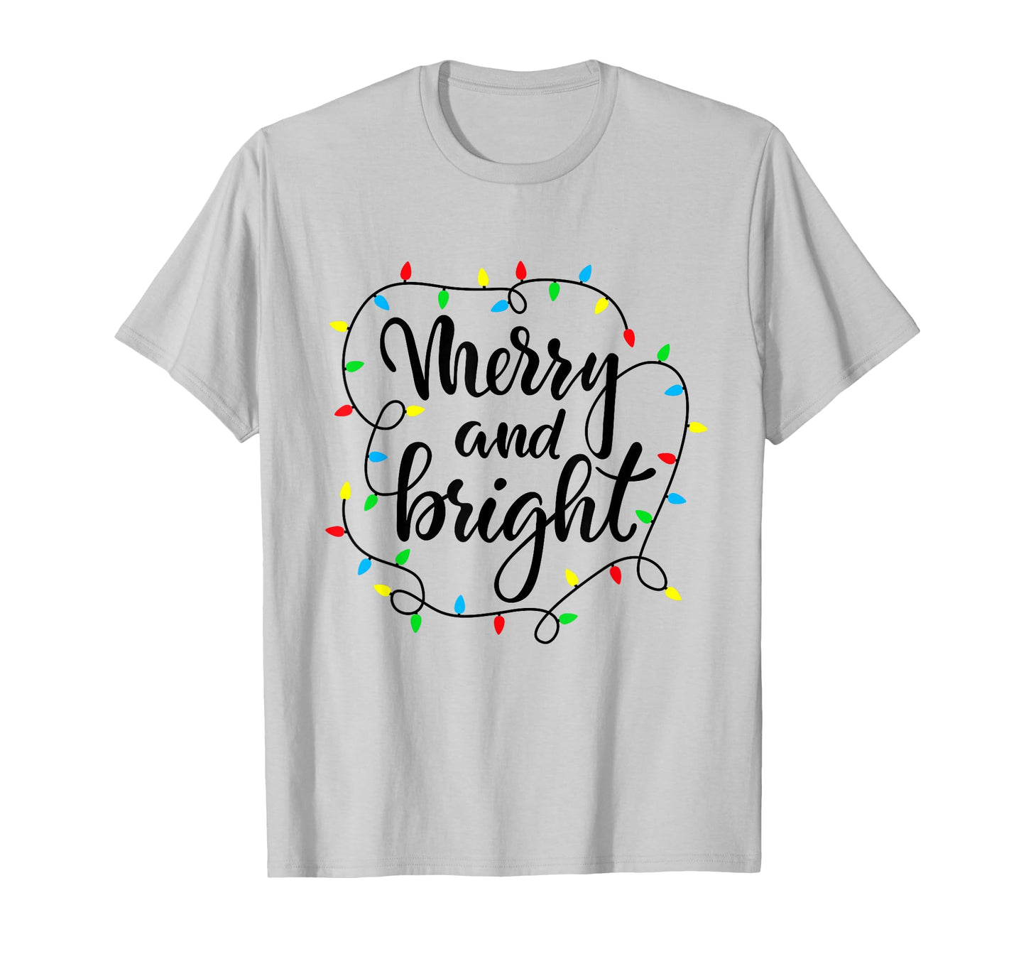 Merry and bright christmas family pajamas matching men women T-Shirt