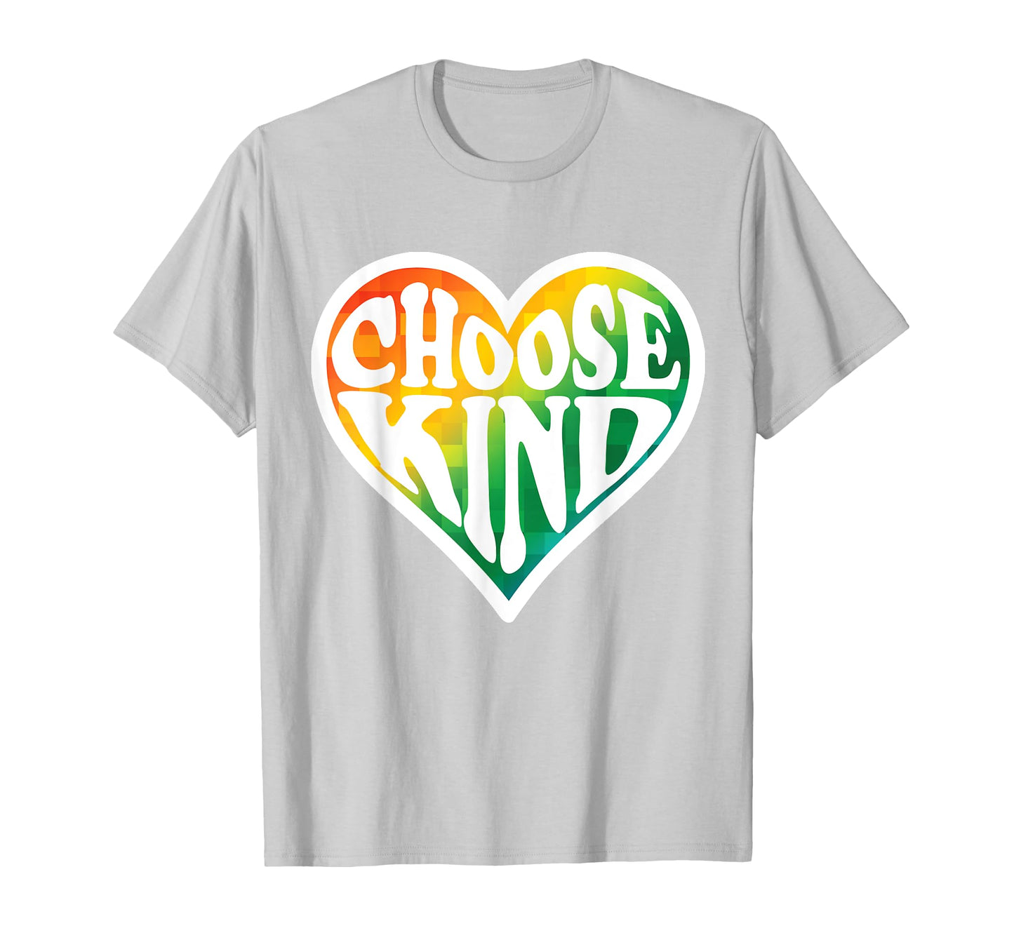 Rainbow Heart Teacher Choose Kind T-Shirt Gifts Women Kids T-Shirt