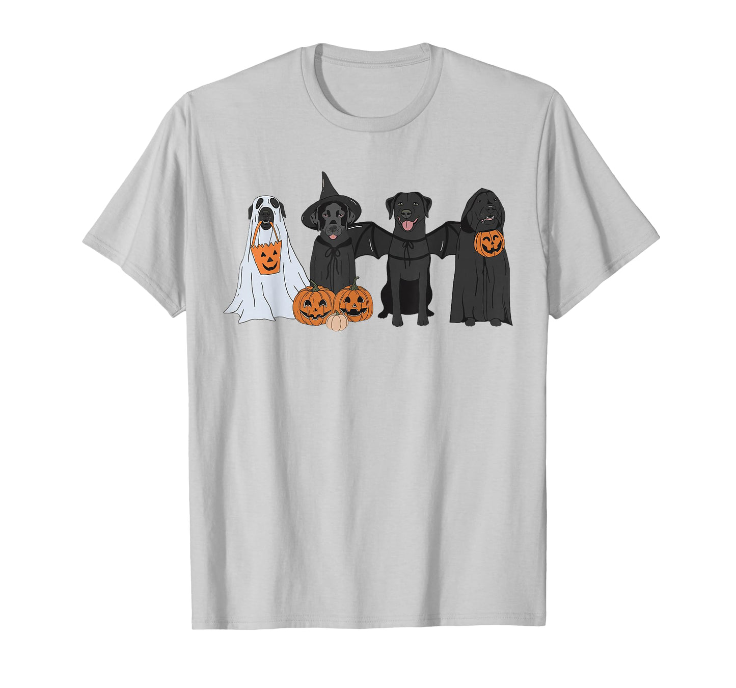 Cute Black Labrador Dog Halloween Pumpkin Labrador Dog Mom T-Shirt