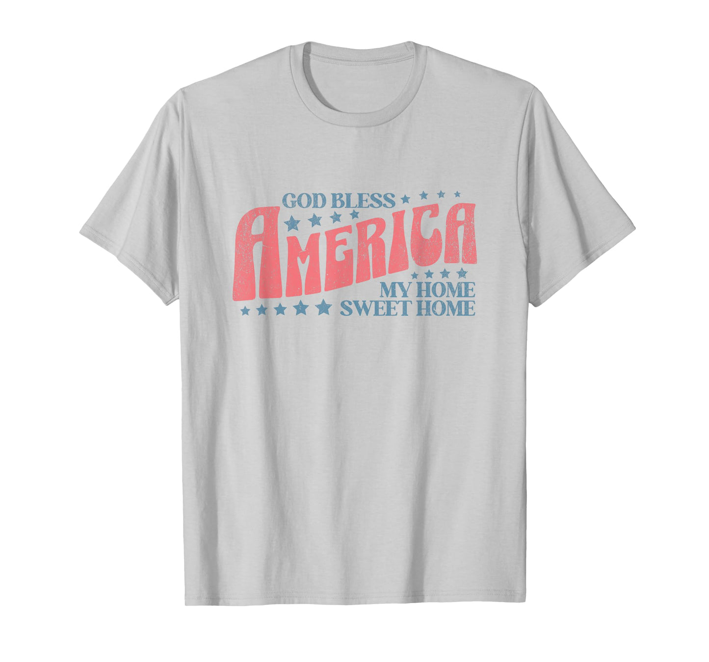 God Bless America Patriotic American Cute Womens 4th of July T-Shirt