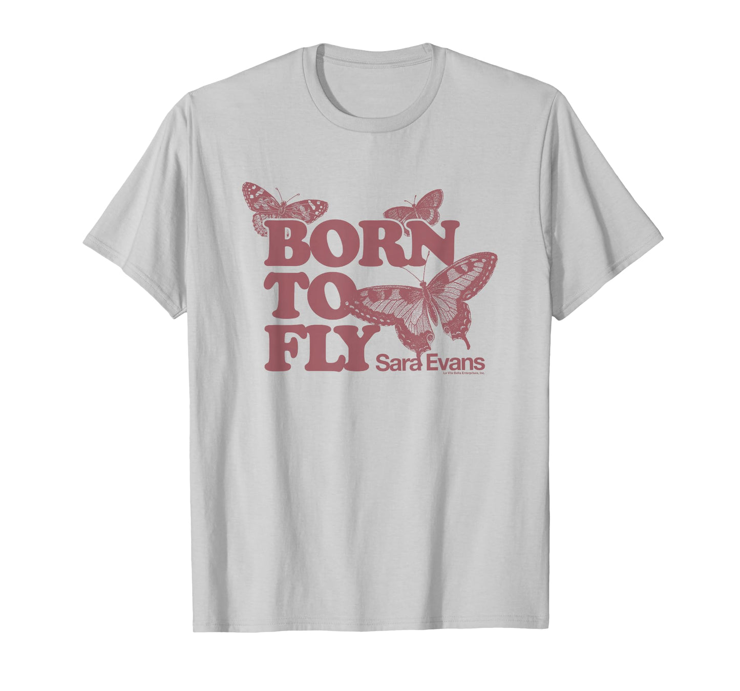 Sara Evans Born To Fly Butterflies Vintage Logo T-Shirt