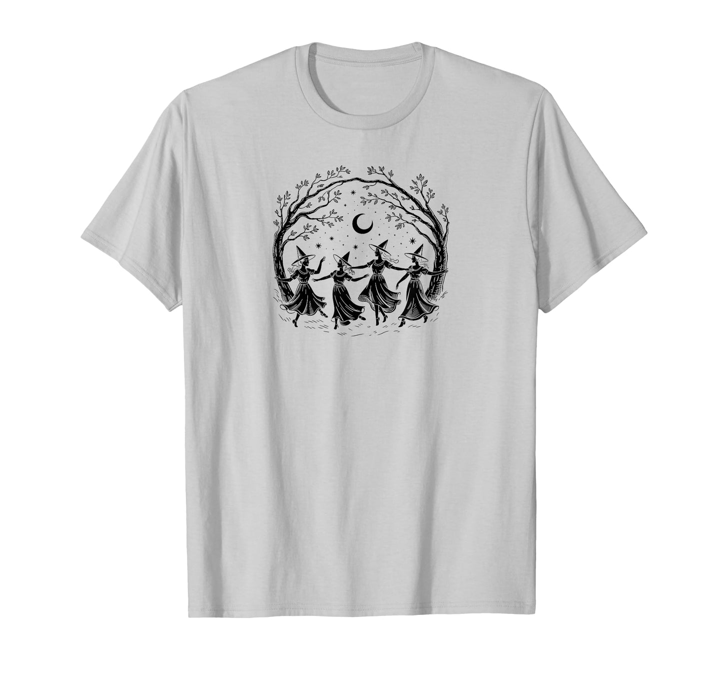 Four Witches Halloween Vintage Witchy Vibes for Women T-Shirt