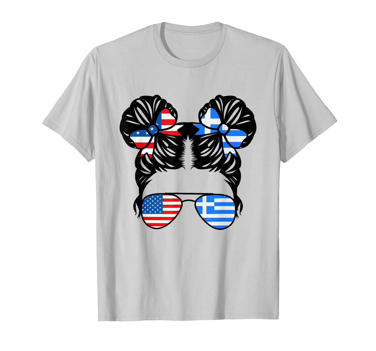 Half American Half Greek Girl USA Greece Flag Patriot T-Shirt