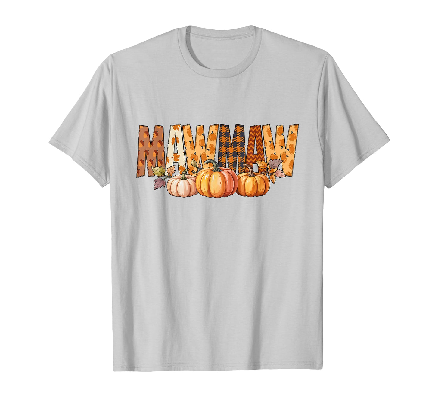 Mawmaw Pumpkin Fall Leaves Grandma Autumn Women T-Shirt