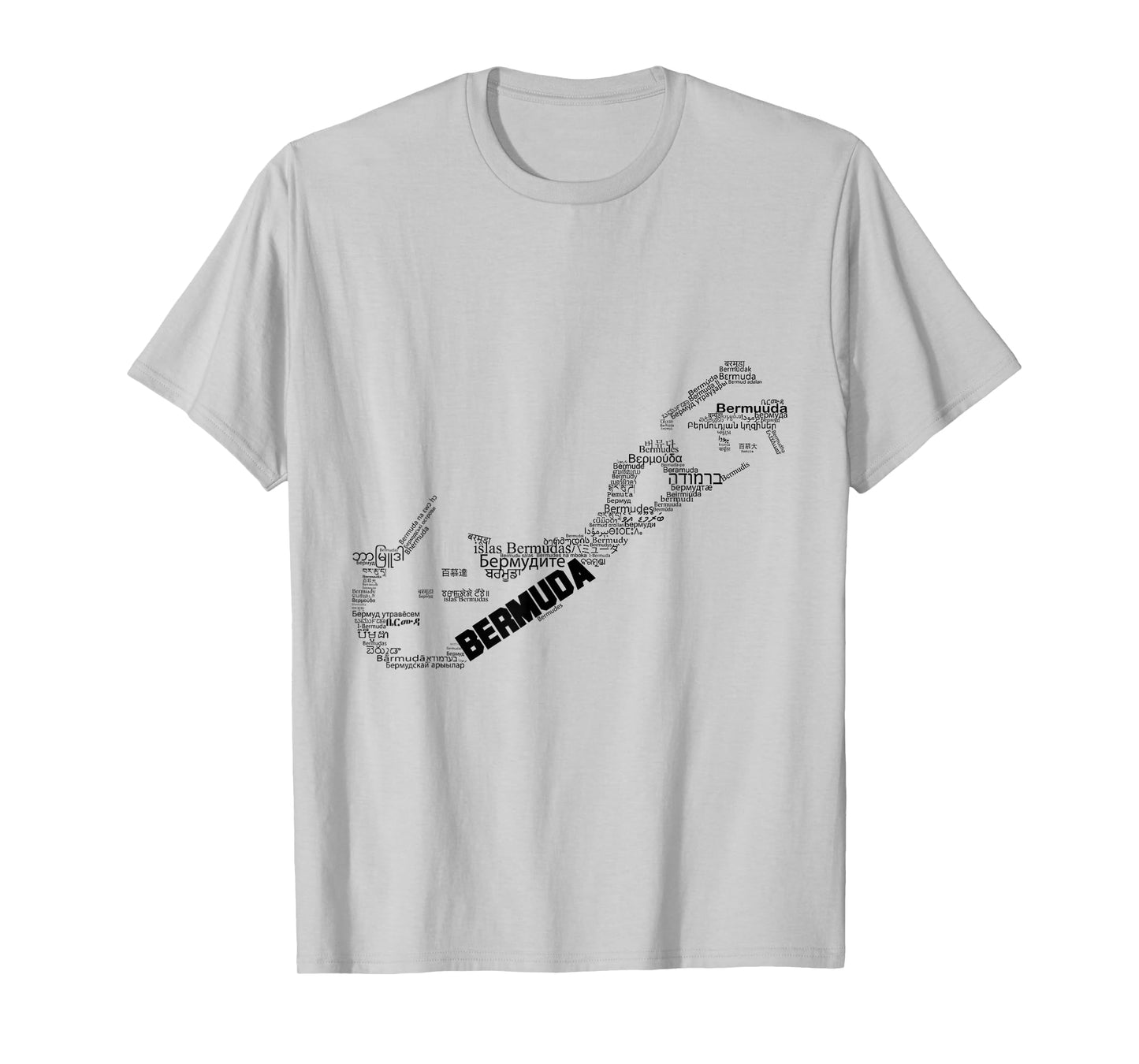 Bermuda Map, Bermuda in world languages T-Shirt