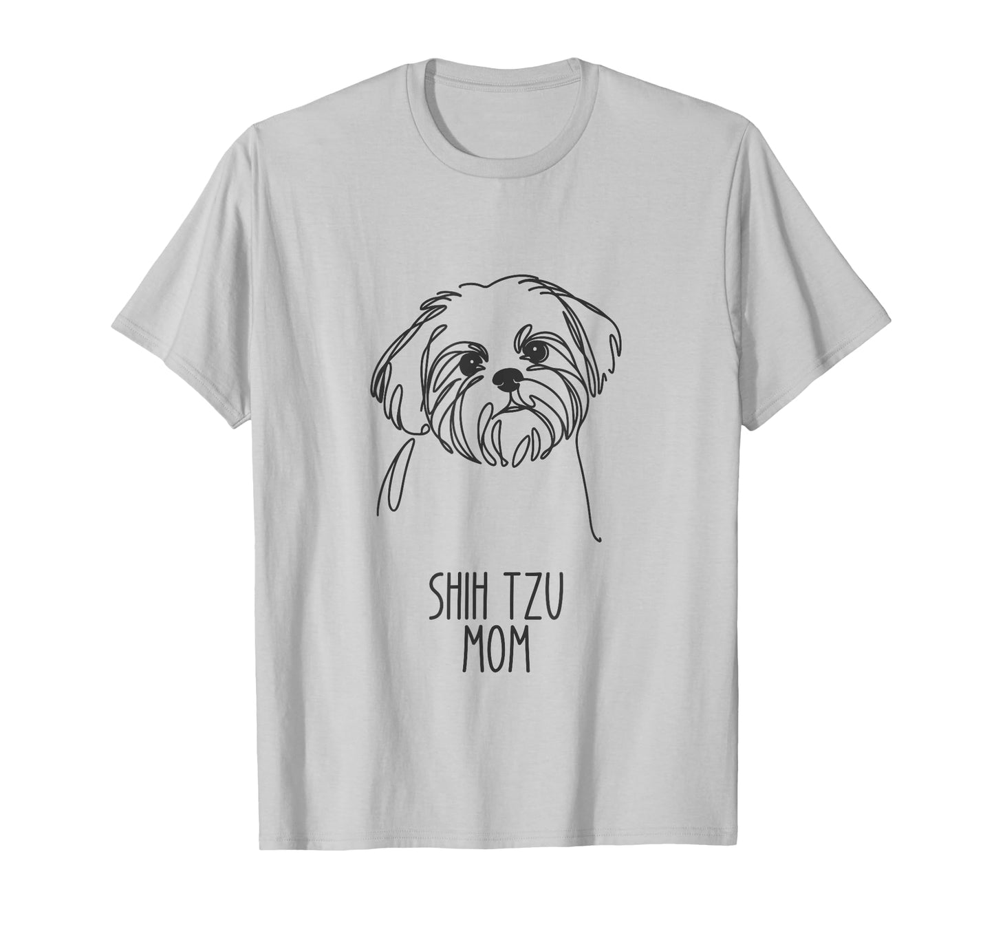 Line Art Best Dog Mom Women - Shih Tzu T-Shirt
