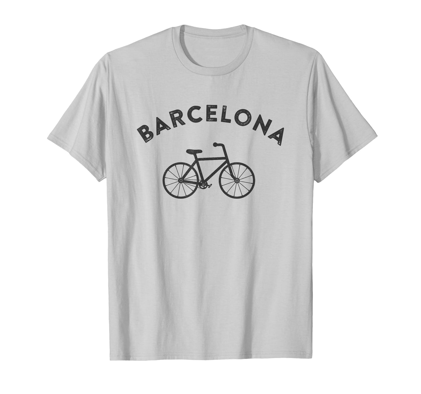 Barcelona T-Shirt City Bike Retro Style Cycling Spain Tee T-Shirt