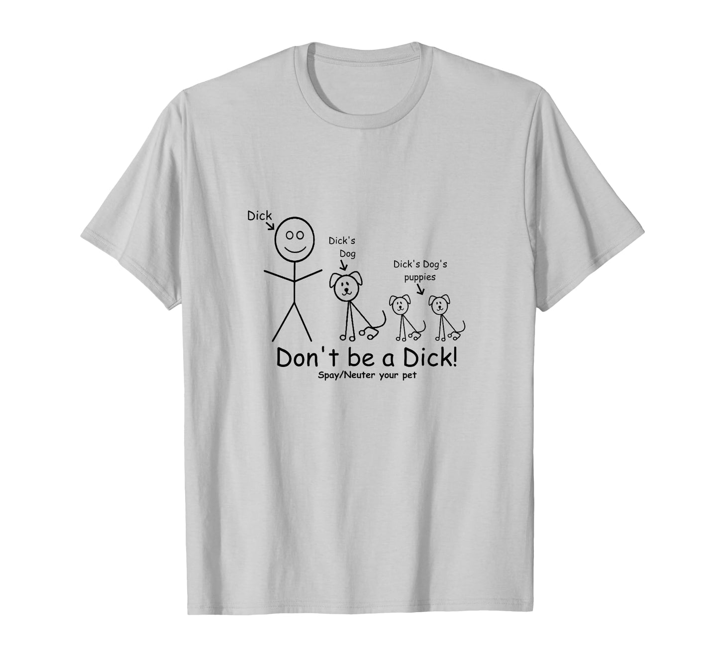 Don't be a Dick Spay Neuter your Pet Animal lover Advocate T-Shirt