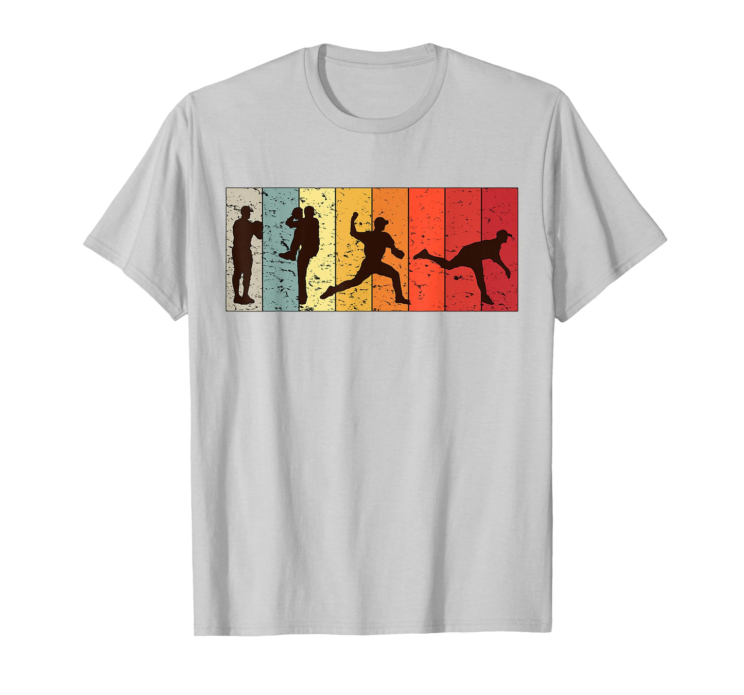 Retro Baseball Pitcher Men Vintage Pitching T-Shirt