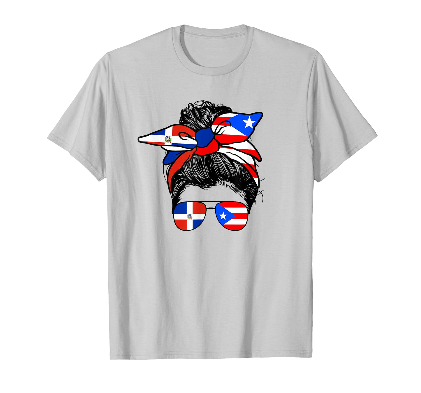 Half Dominican And Puerto Rican Rico Flag DominiRican Girl T-Shirt