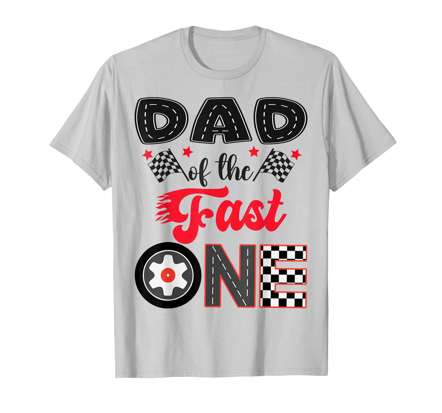 Dad Of The Fast One Car Racing Dad 1St Birthday Boy T-Shirt