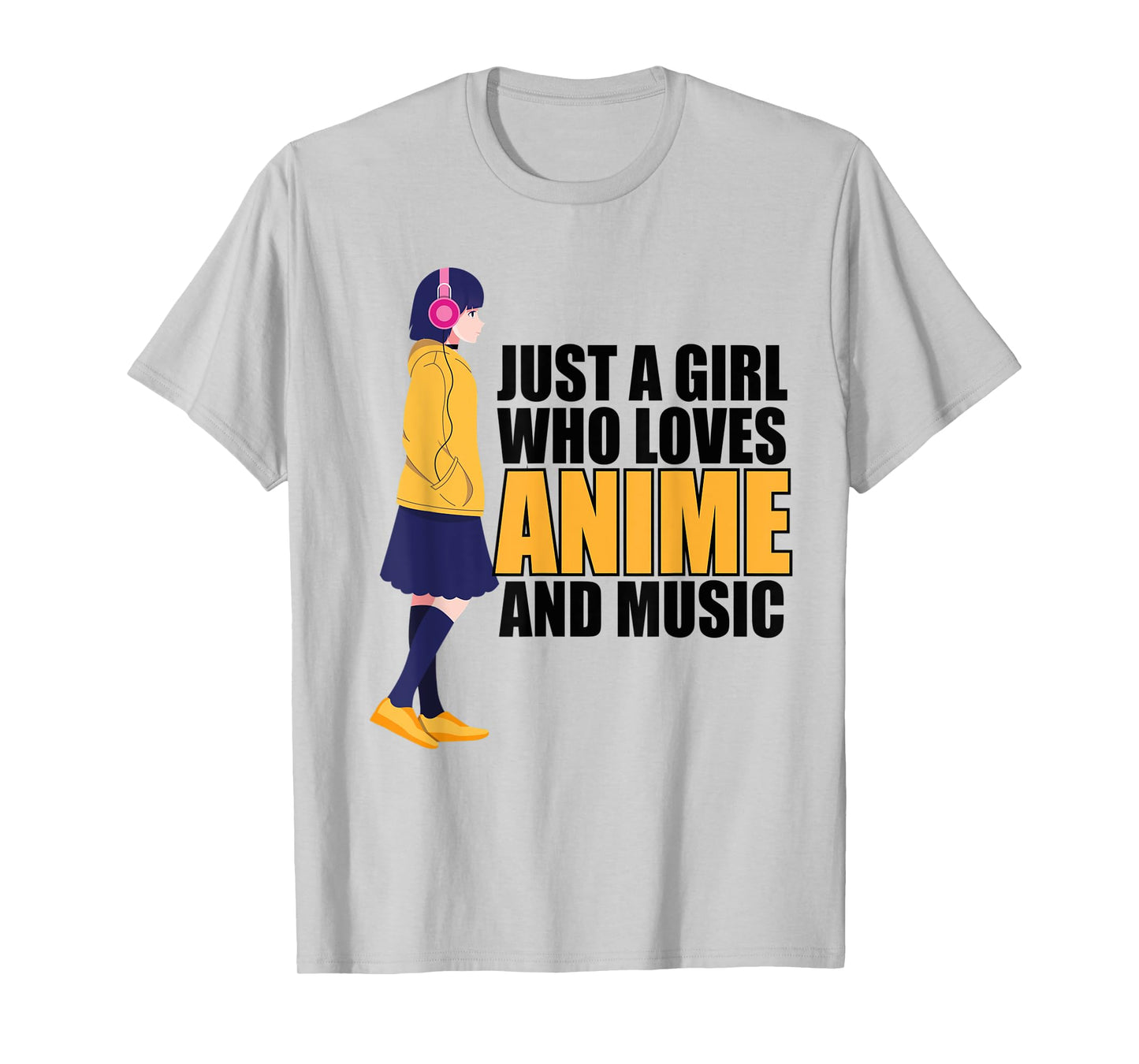 Just A Girl Who Loves Anime and Music Anime Lover Girls Teen T-Shirt