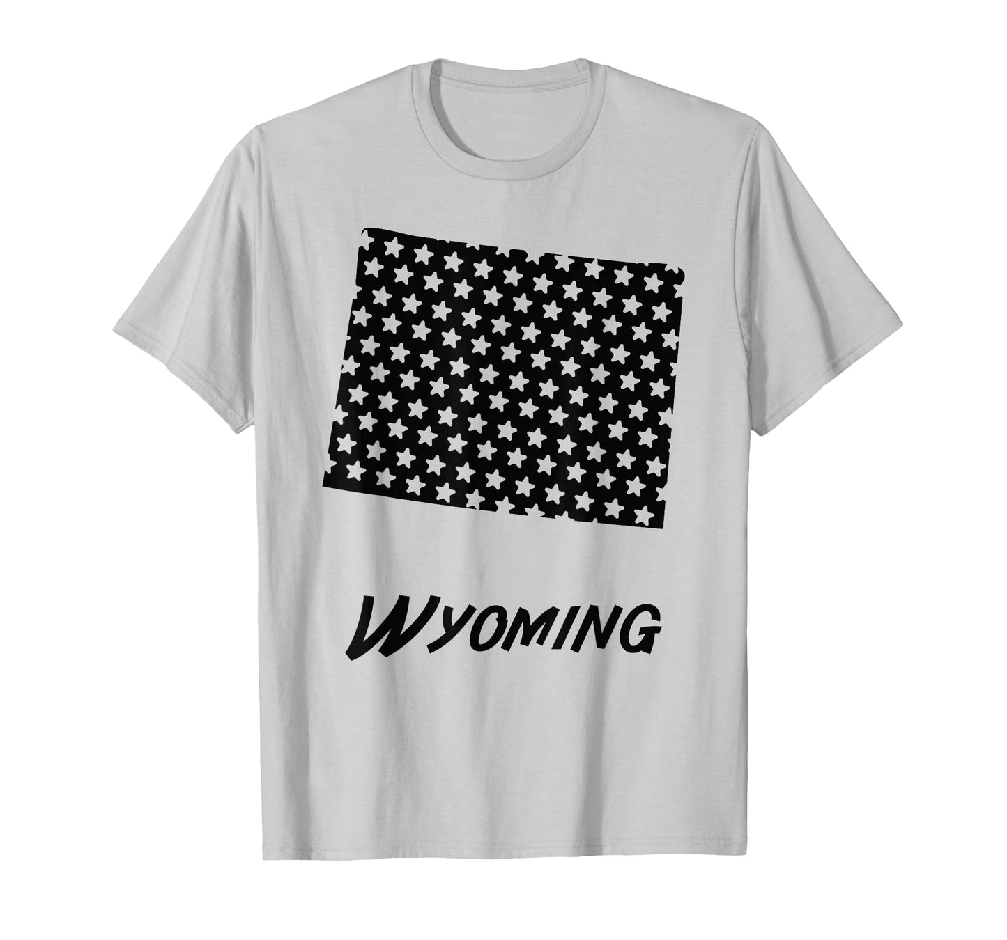 Wyoming USA State Outline Stars Vintage Retro Design T-Shirt