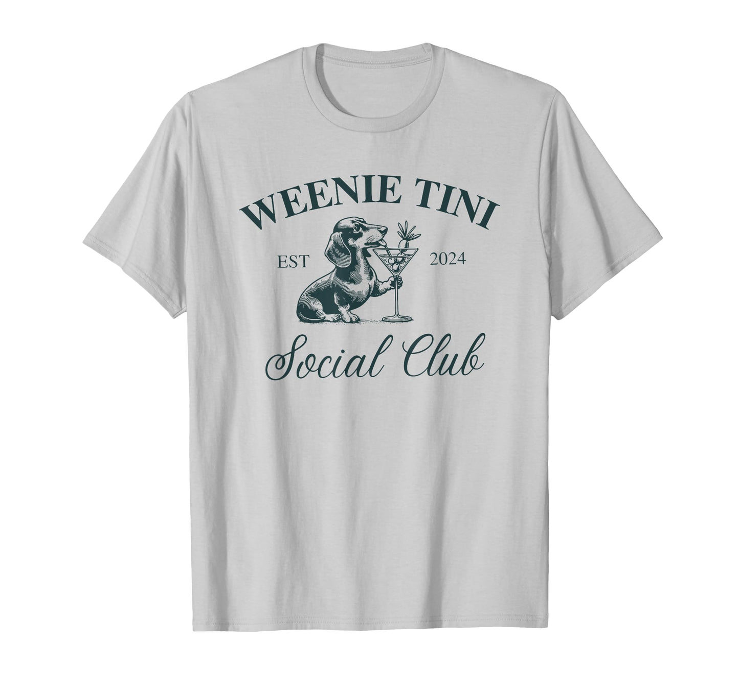 Weenie Tini Social Club, Dachshund Weiner Dog T-Shirt