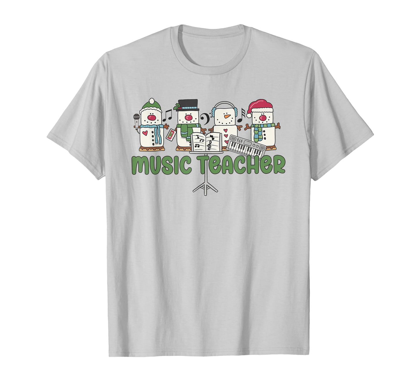 Music Teacher Christmas Holiday Wnter Music Instructor T-Shirt