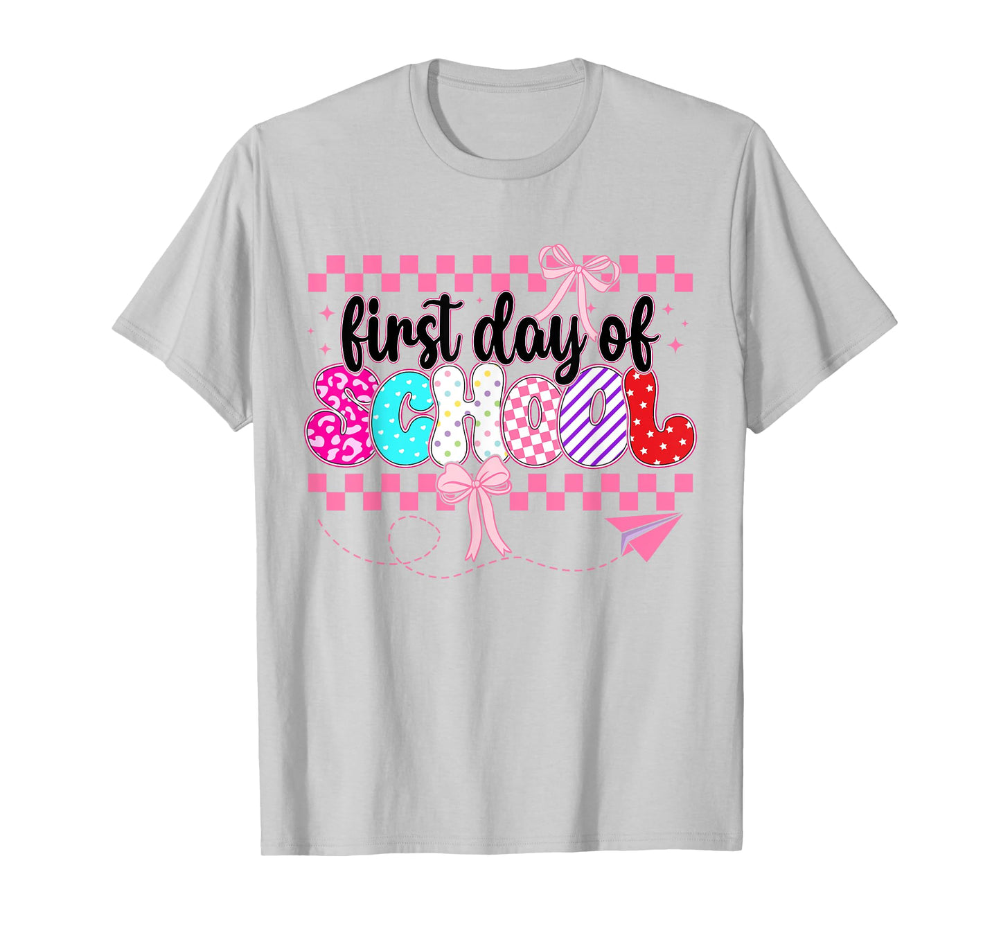 Happy First Day Of School Coquette Bow Back To School Preppy T-Shirt