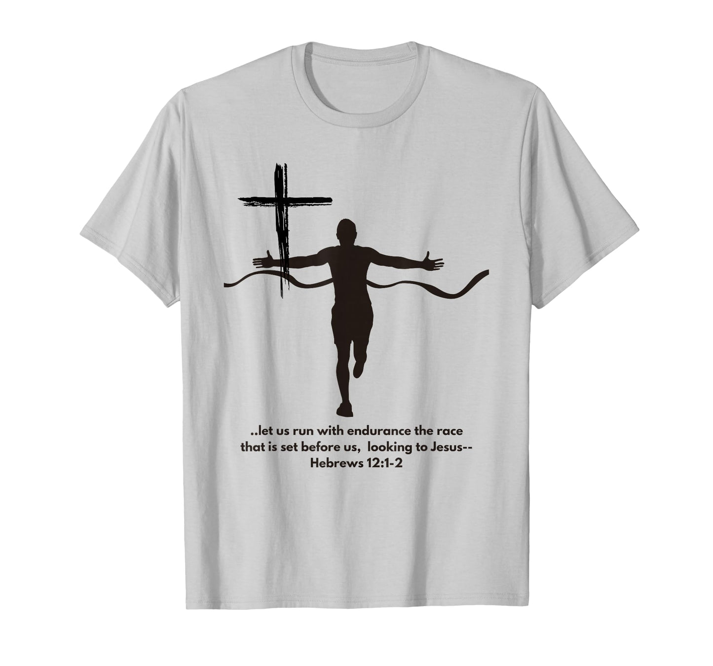 Faith and Running Marathon Jogging Cross Country Christian T-Shirt