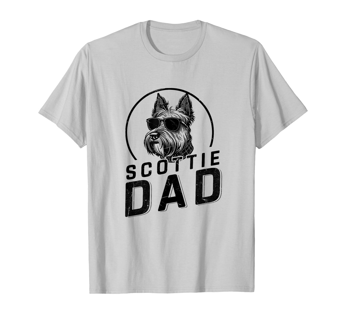 Scottie Dad Dog Owner Gifts for Men Funny Dog Dad Christmas T-Shirt