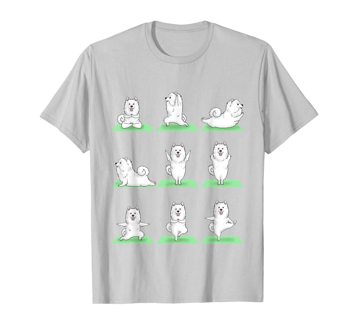 Samoyed Dog Yoga Pose Zen Workout Exercise Yogi Cute Funny T-Shirt