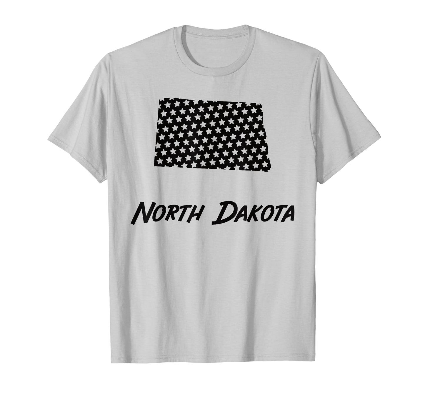 North Dakota USA State Outline Stars Vintage Retro Design T-Shirt